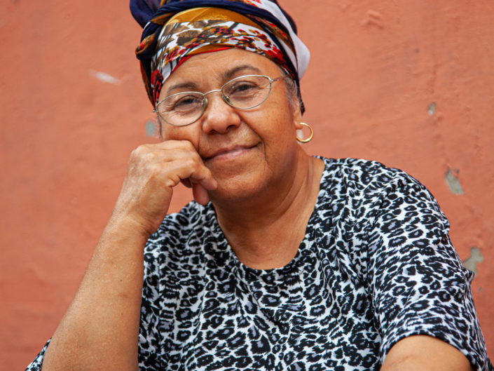 Portrait de femme dans le quartier de Sultanahmet.